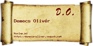 Demecs Olivér névjegykártya
