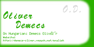 oliver demecs business card